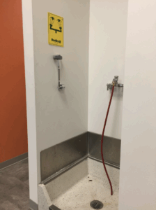 Full body safety wash station. 